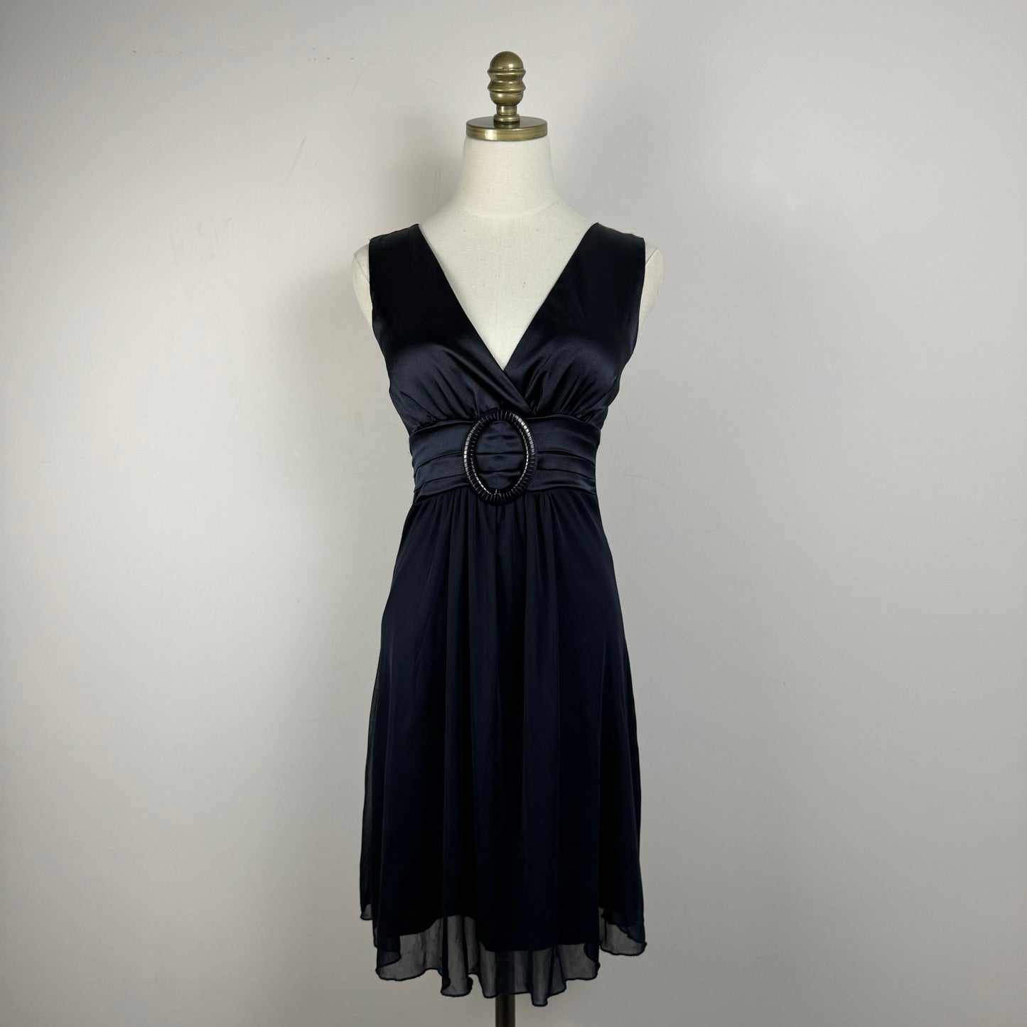 Vintage Babydoll Navy Mesh Mini Dress