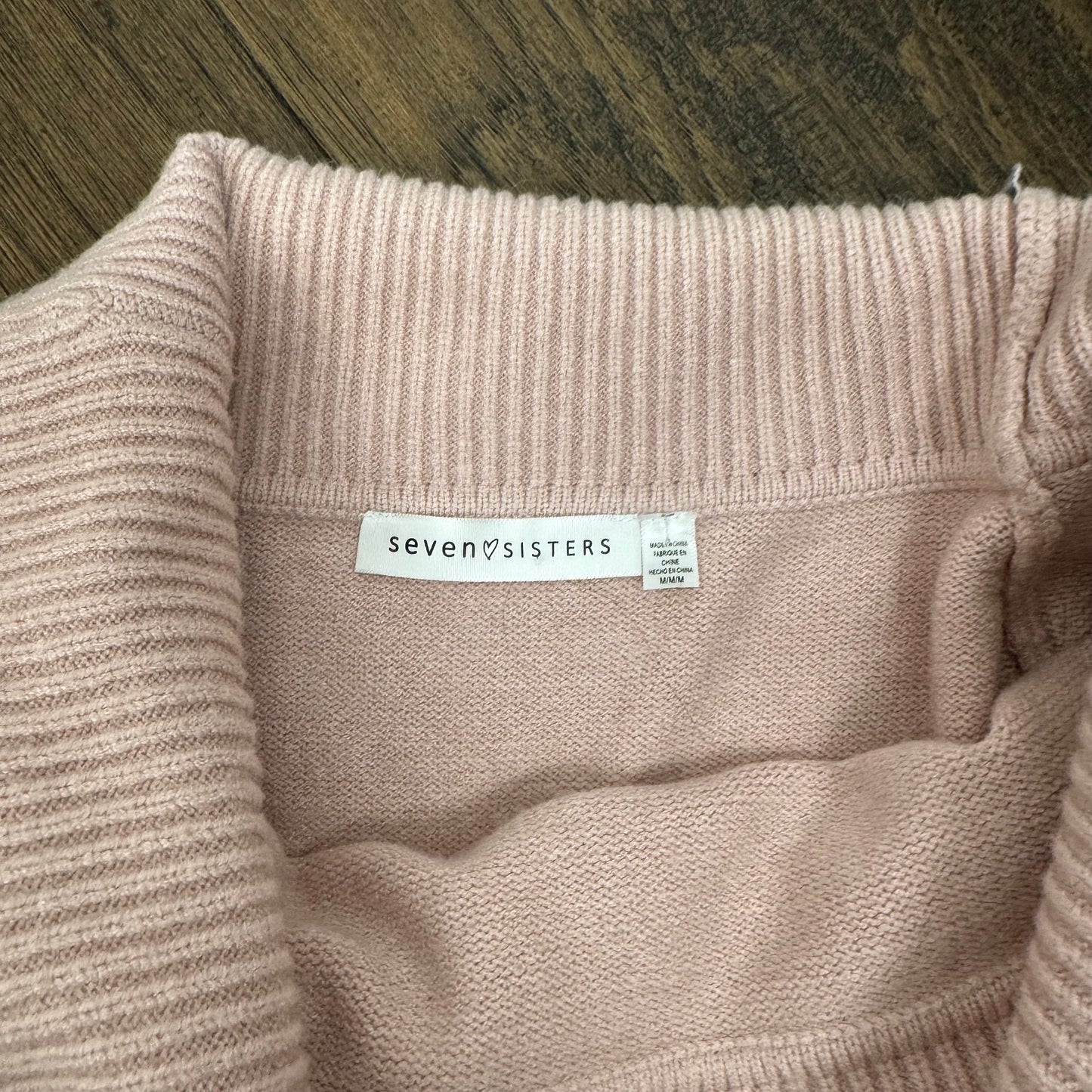 Baby Pink Off The Shoulder Knit Sweater