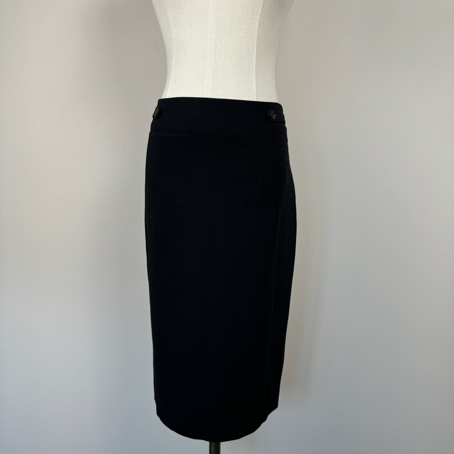 Black Pencil Midi Skirt