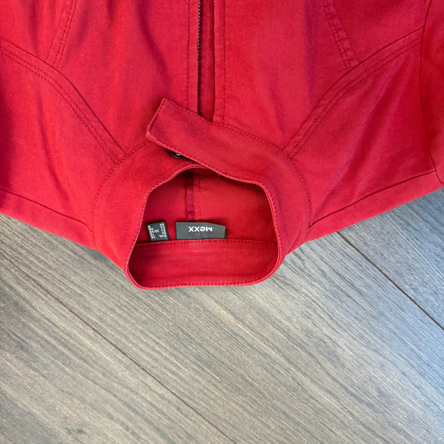 Red Fitted Moto Jacket