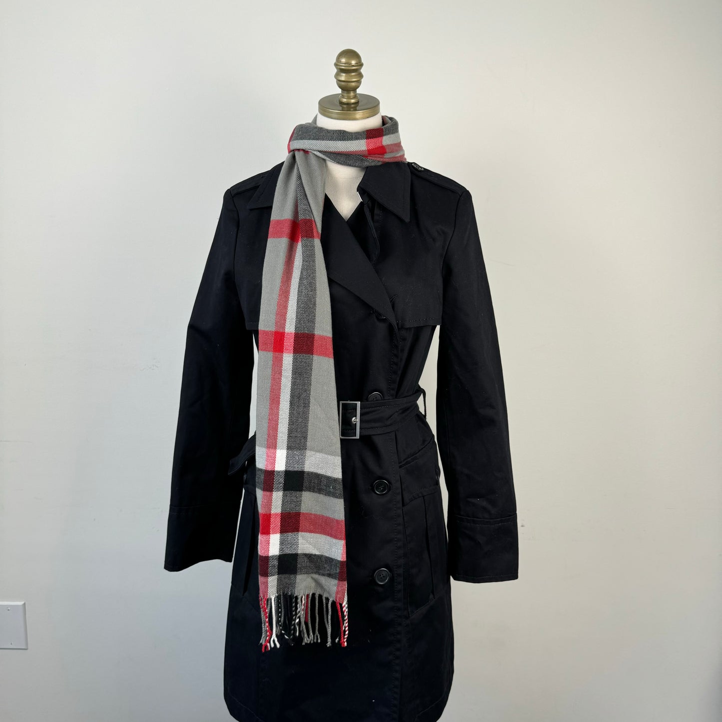 Plaid Knit Scarf