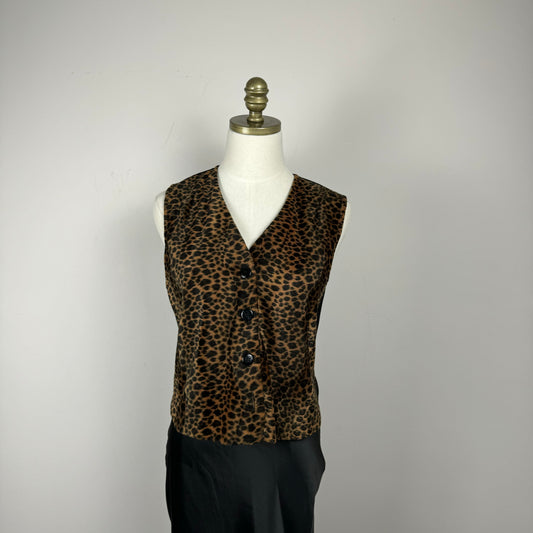 Vintage Leopard Print Vest