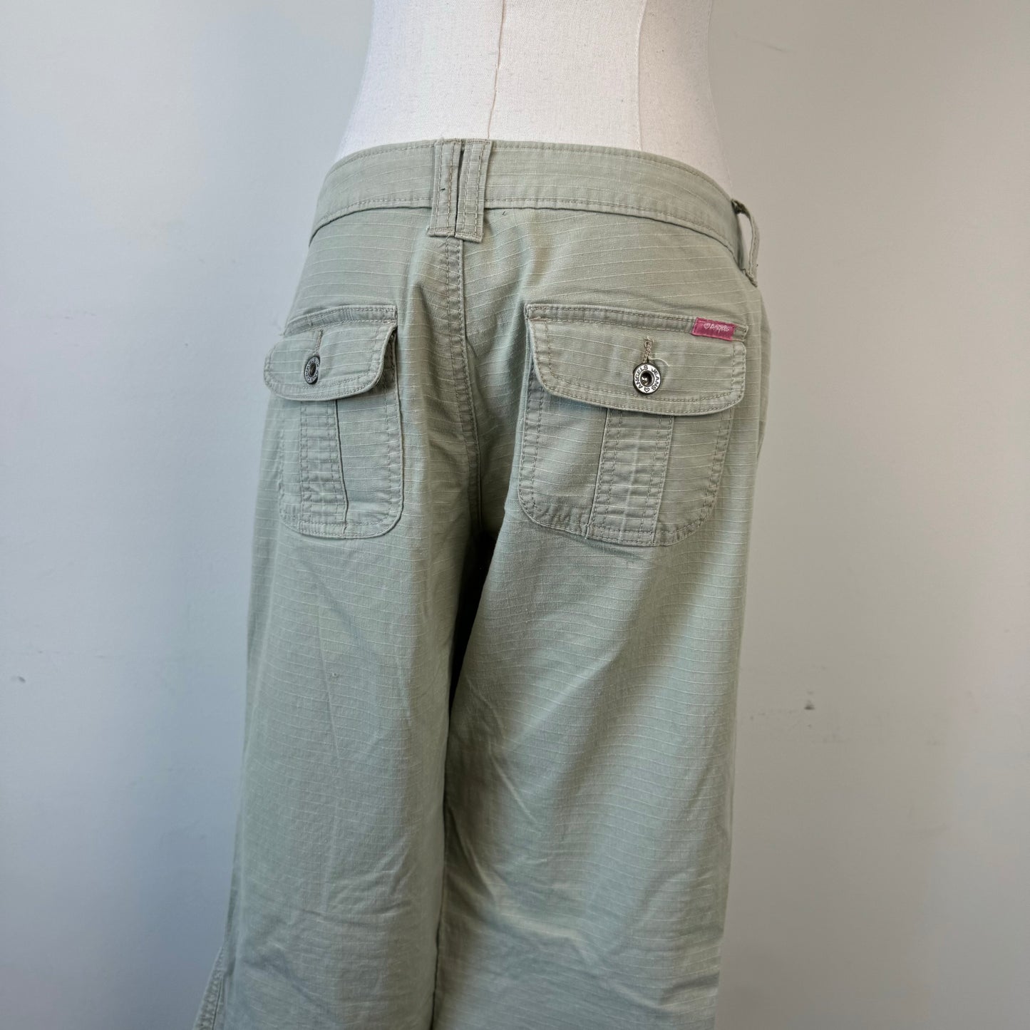 Low Rise Y2K Flared Cargo Trousers