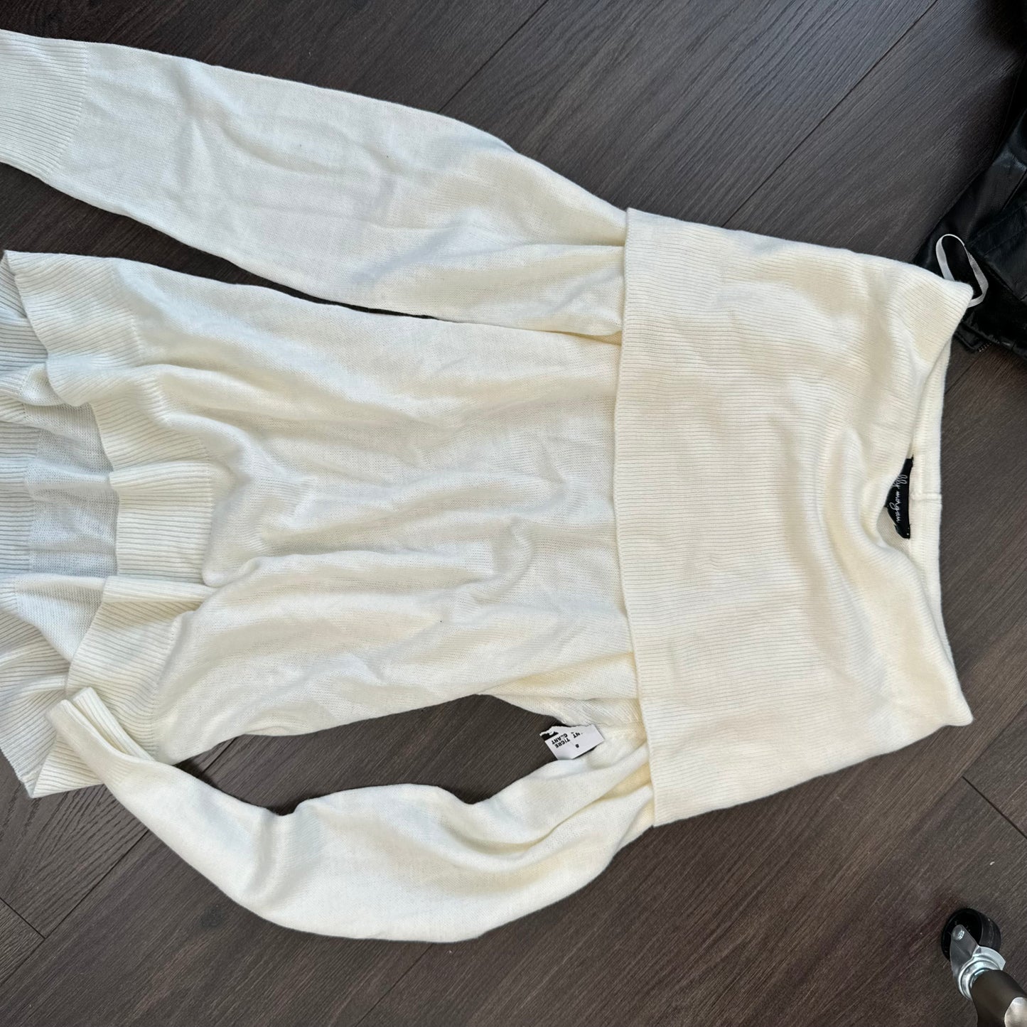 Cream Off The Shoulder Sweater