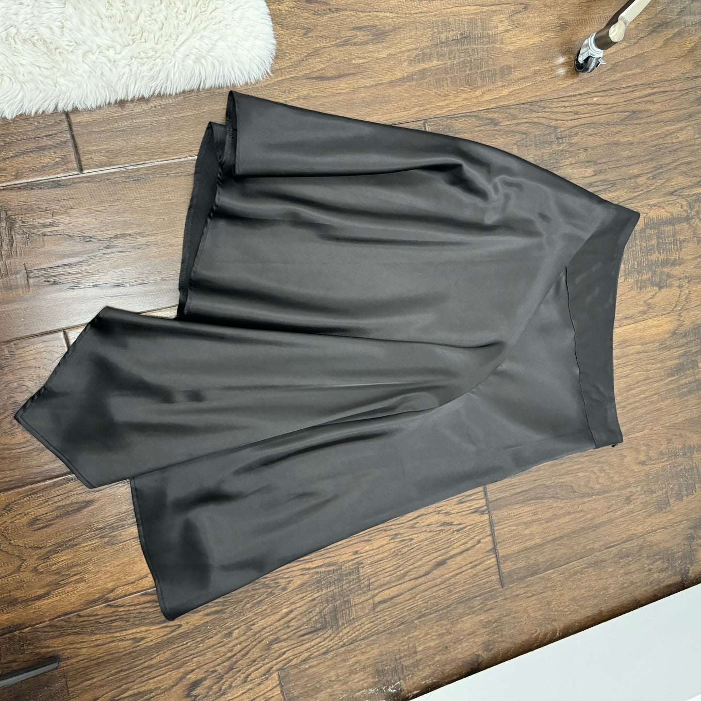 Vintage Silk Asymmetric Midi Skirt