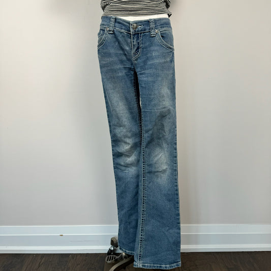 Light Wash Low Rise Bootcut Jeans