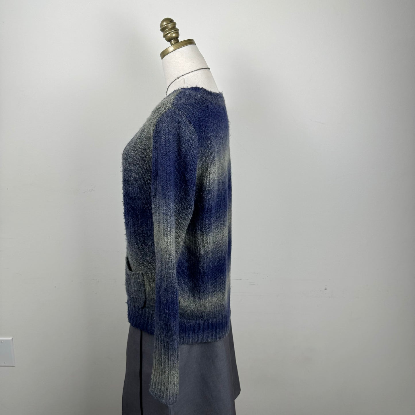 Soft Ombre Gradient Knit Button Up Cardigan