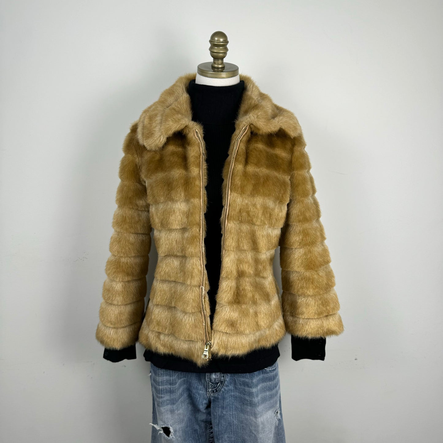 Faux Fur Zip Jacket