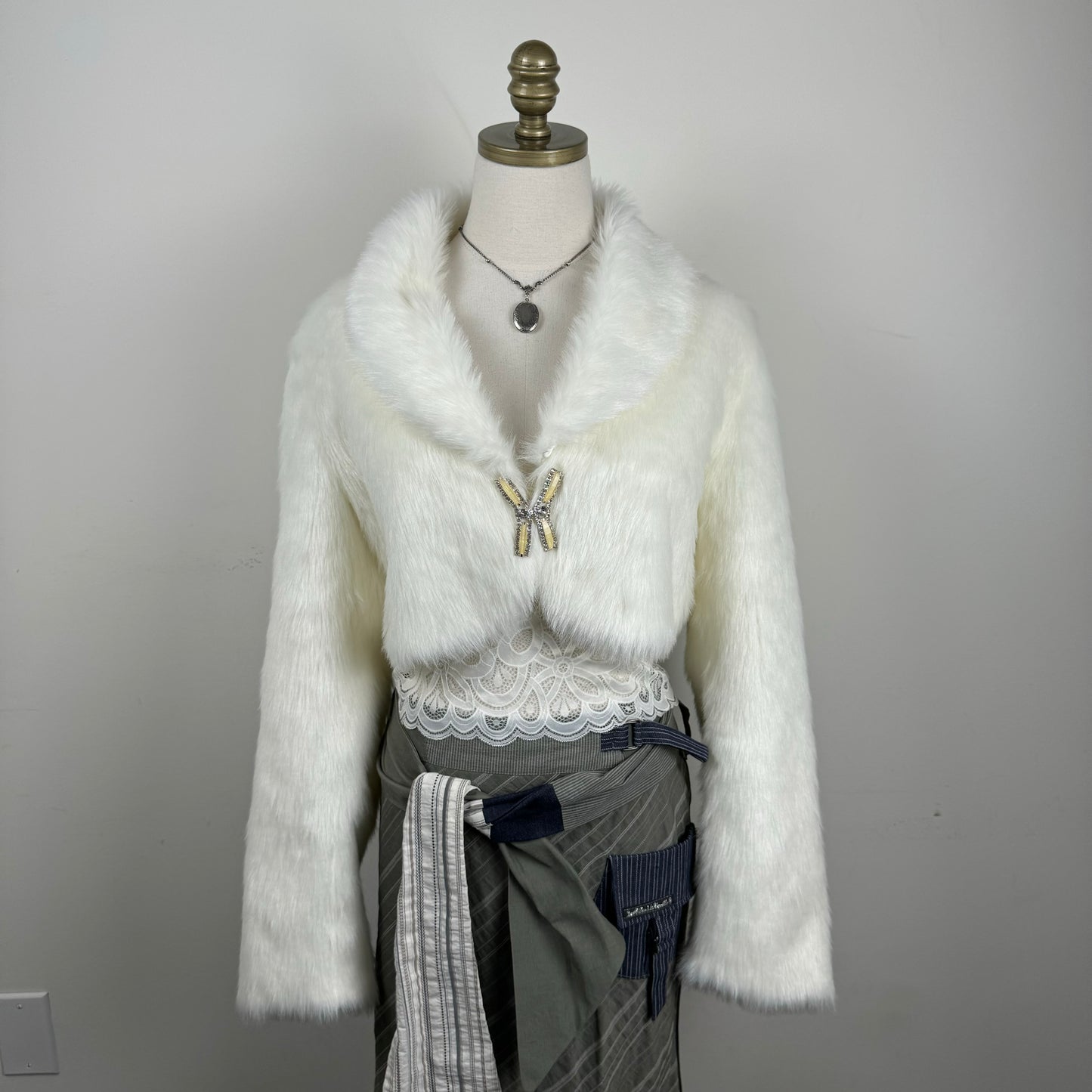 White Fur Shawl