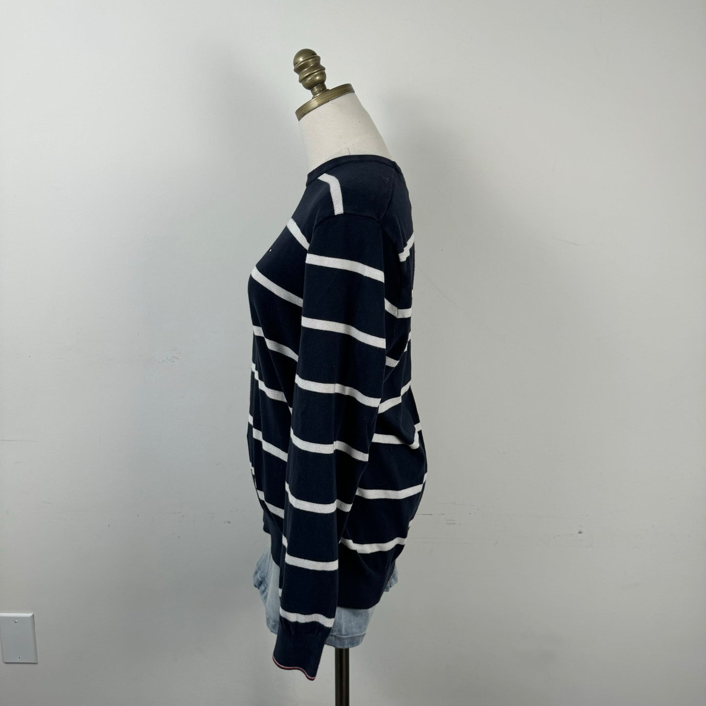 Tommy Striped Crewneck Knit Sweater