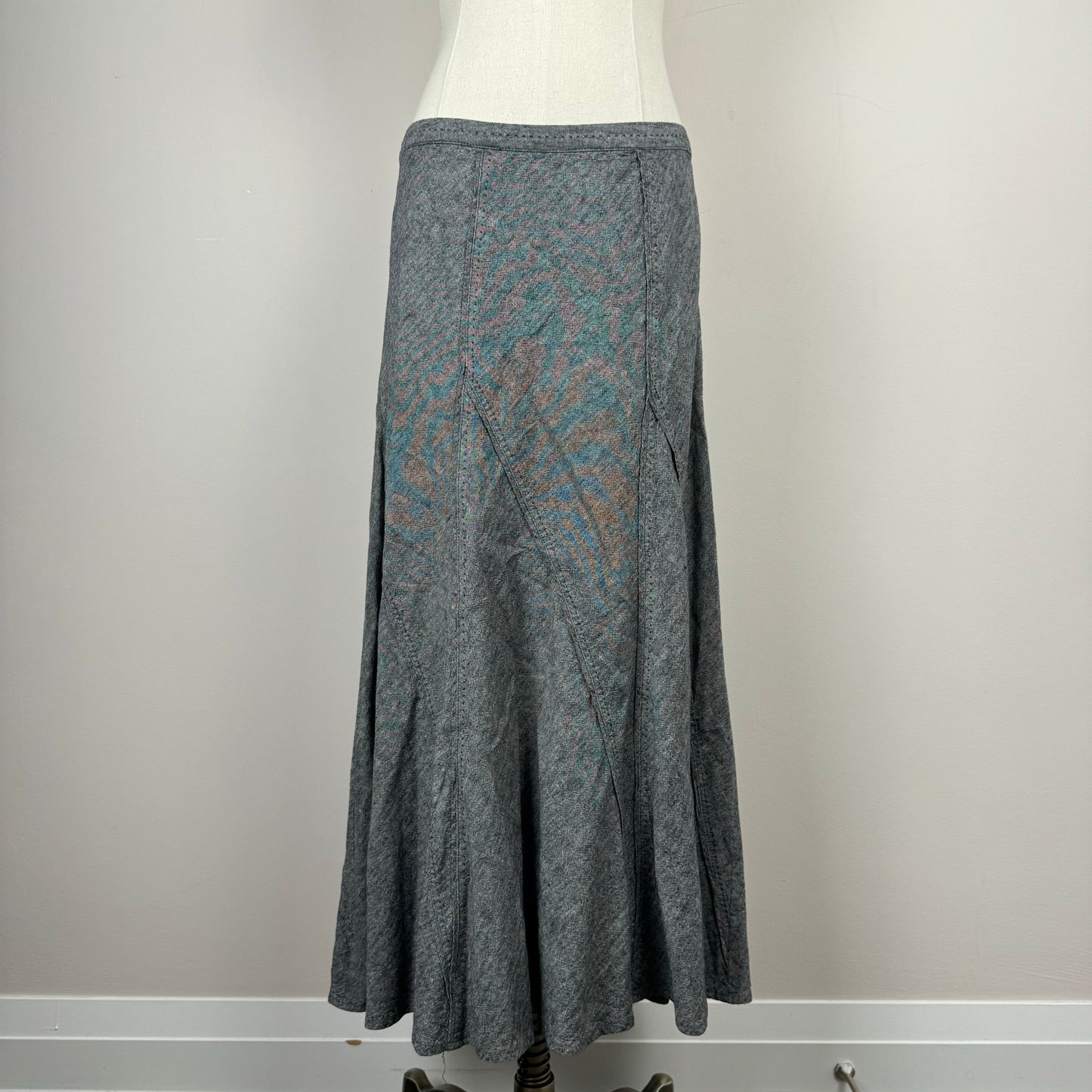 Charcoal Grey Relaxed Pleated Maxi Skirt