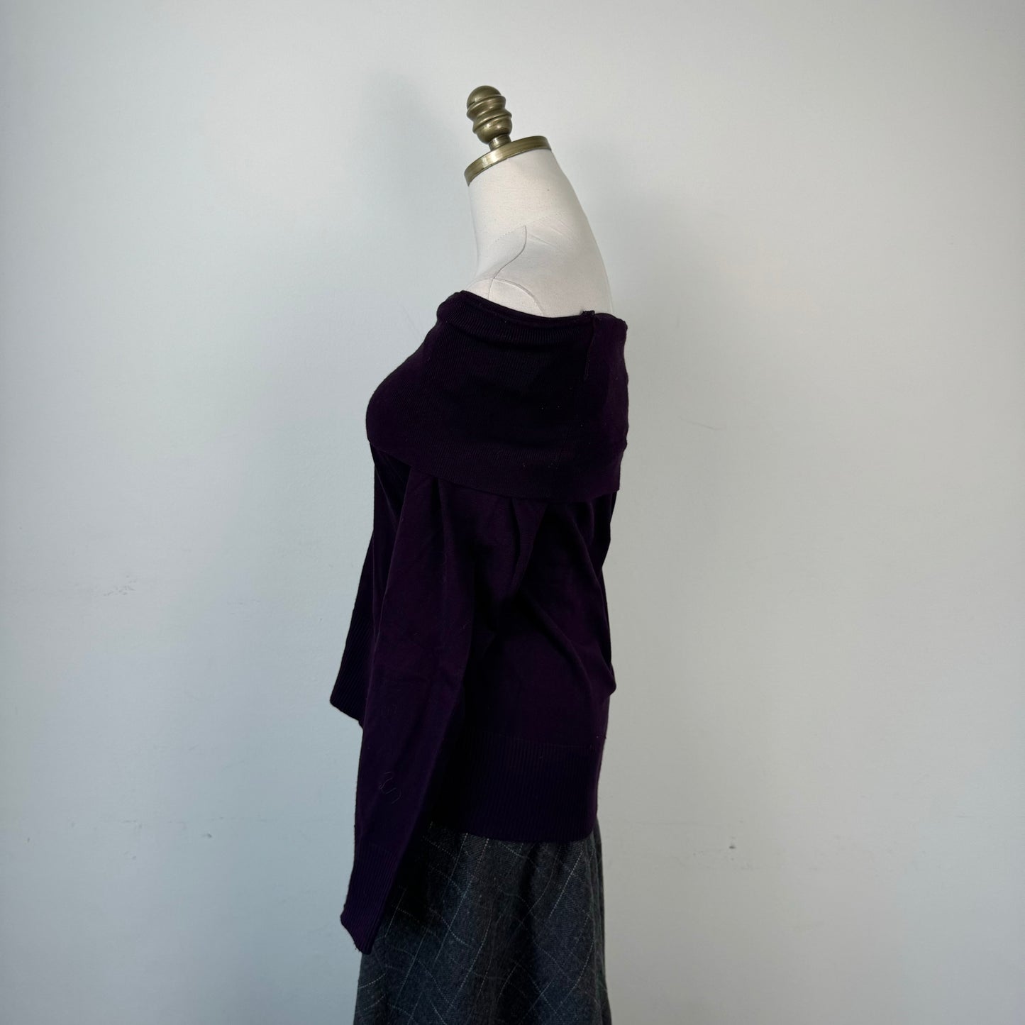 Purple Off The Shoulder Sweater