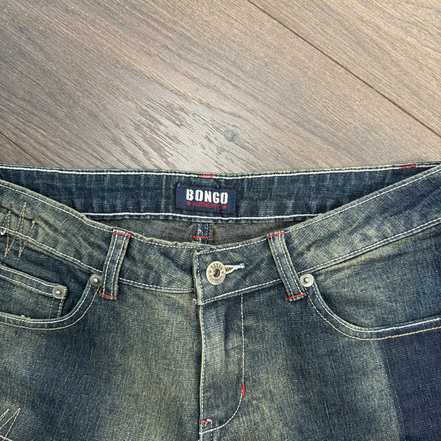 Bongo Low Rise Patchwork Jeans