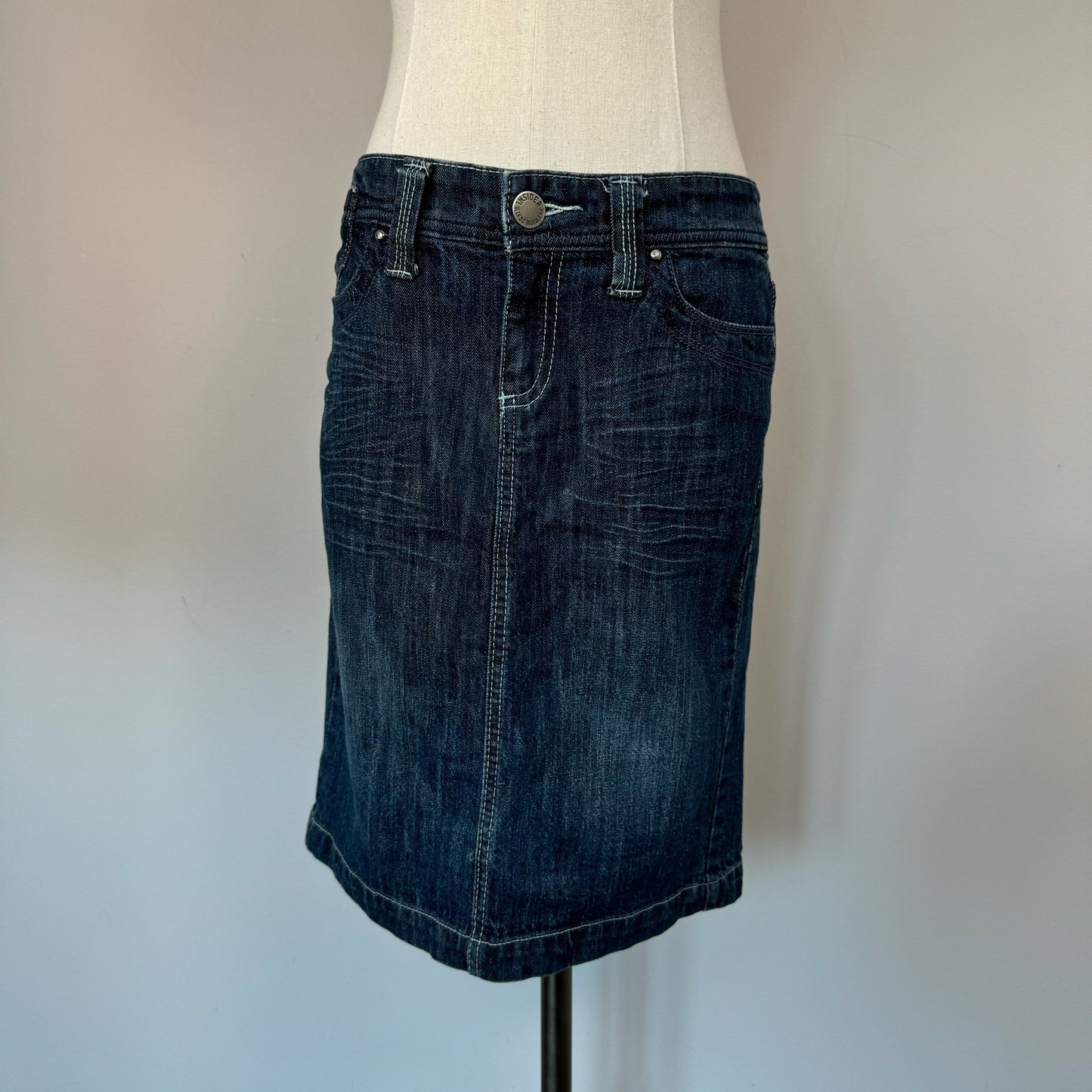 Vintage Denim Midi Skirt