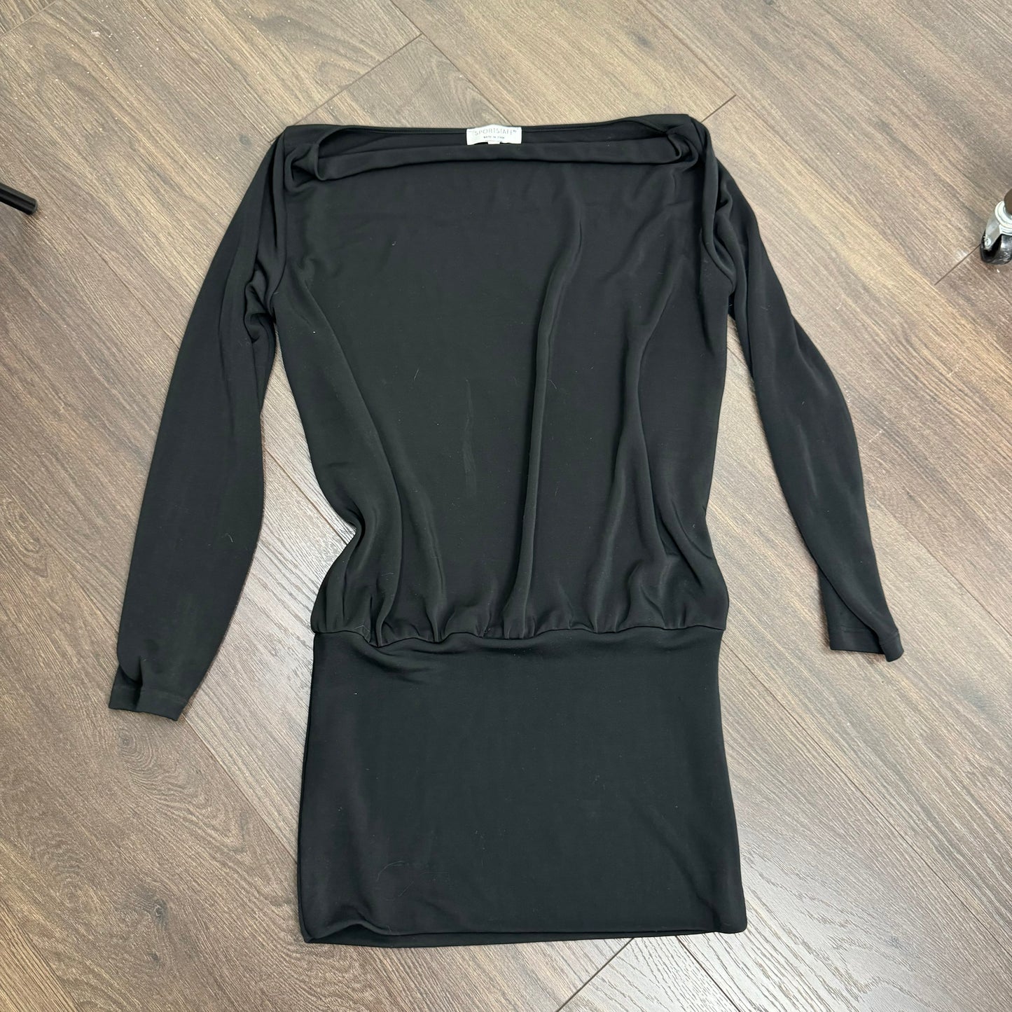 Off Shoulder Black Draped Top