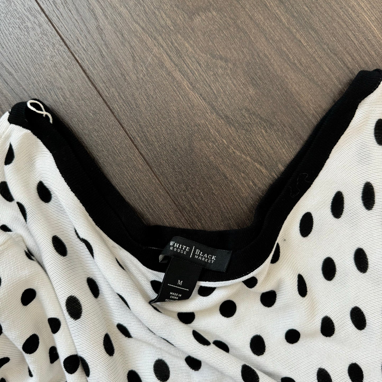 Polka Dot Off Shoulder Dolman Knit Top