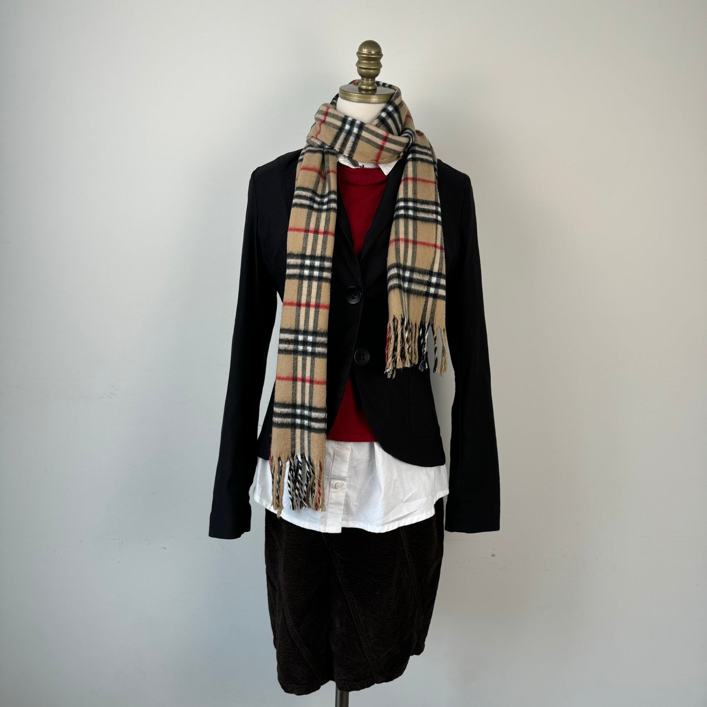 Plaid Soft Knit Scarf