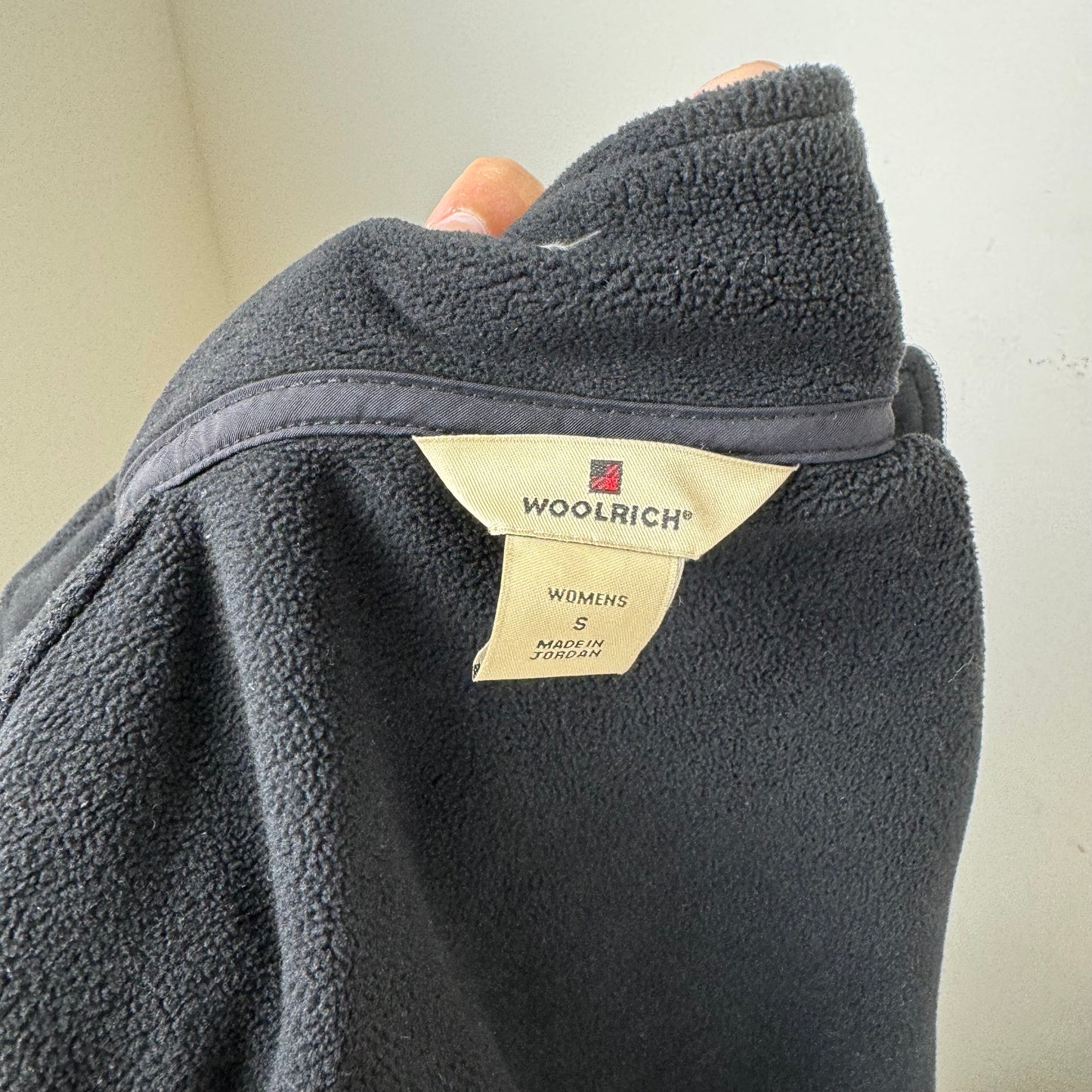 Woolrich Black Fleece Zip Up Jacket