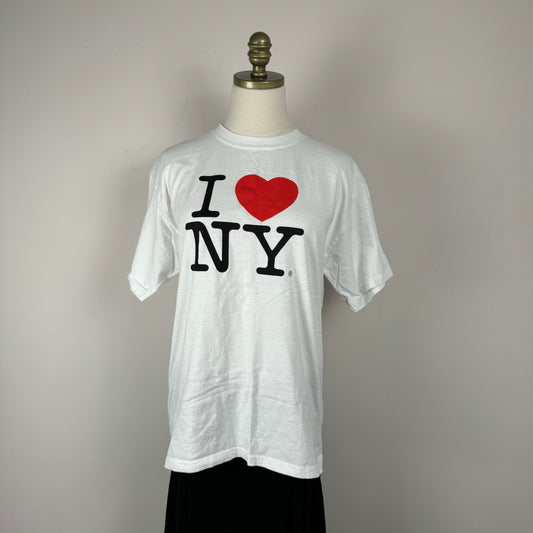 White Oversized I Heart NY Tee