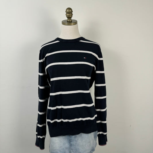Tommy Striped Crewneck Knit Sweater