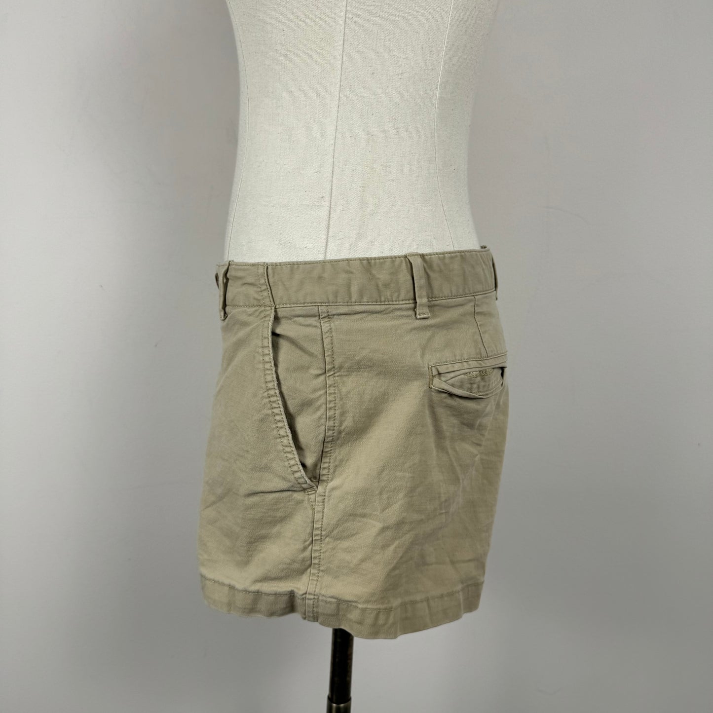 Beige Khaki Micro Mini Shorts