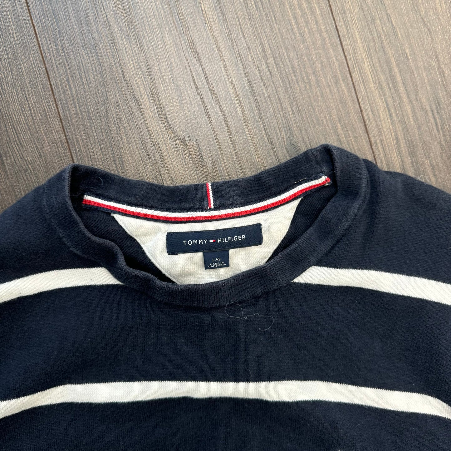 Tommy Striped Crewneck Knit Sweater