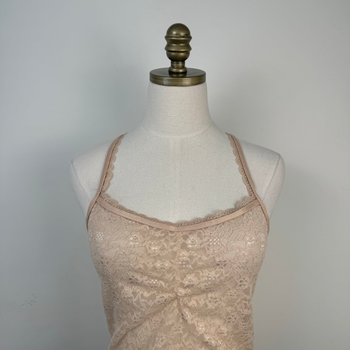 Pink Lace Racer Back Tank Top