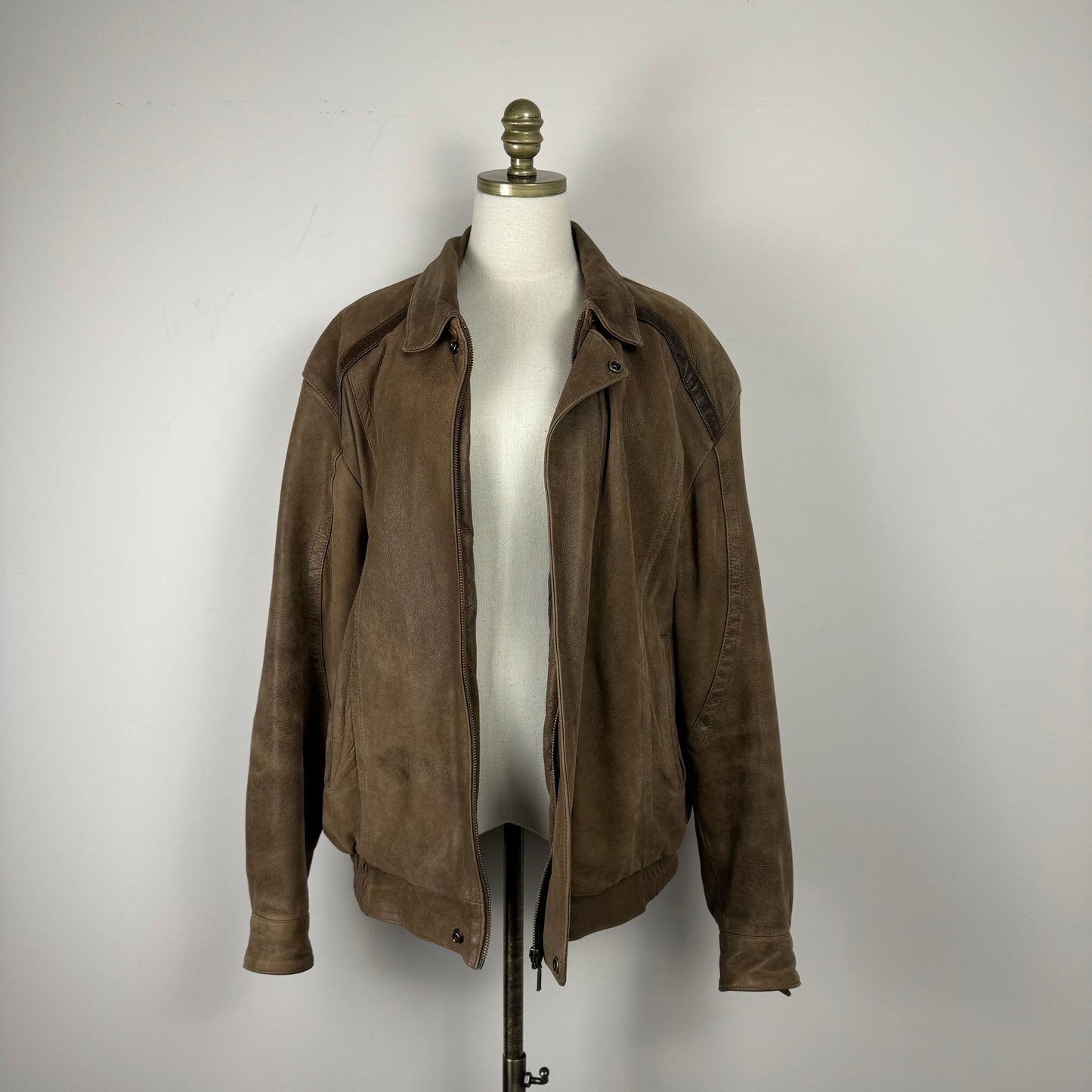 Vintage Brown Suede Leather Jacket