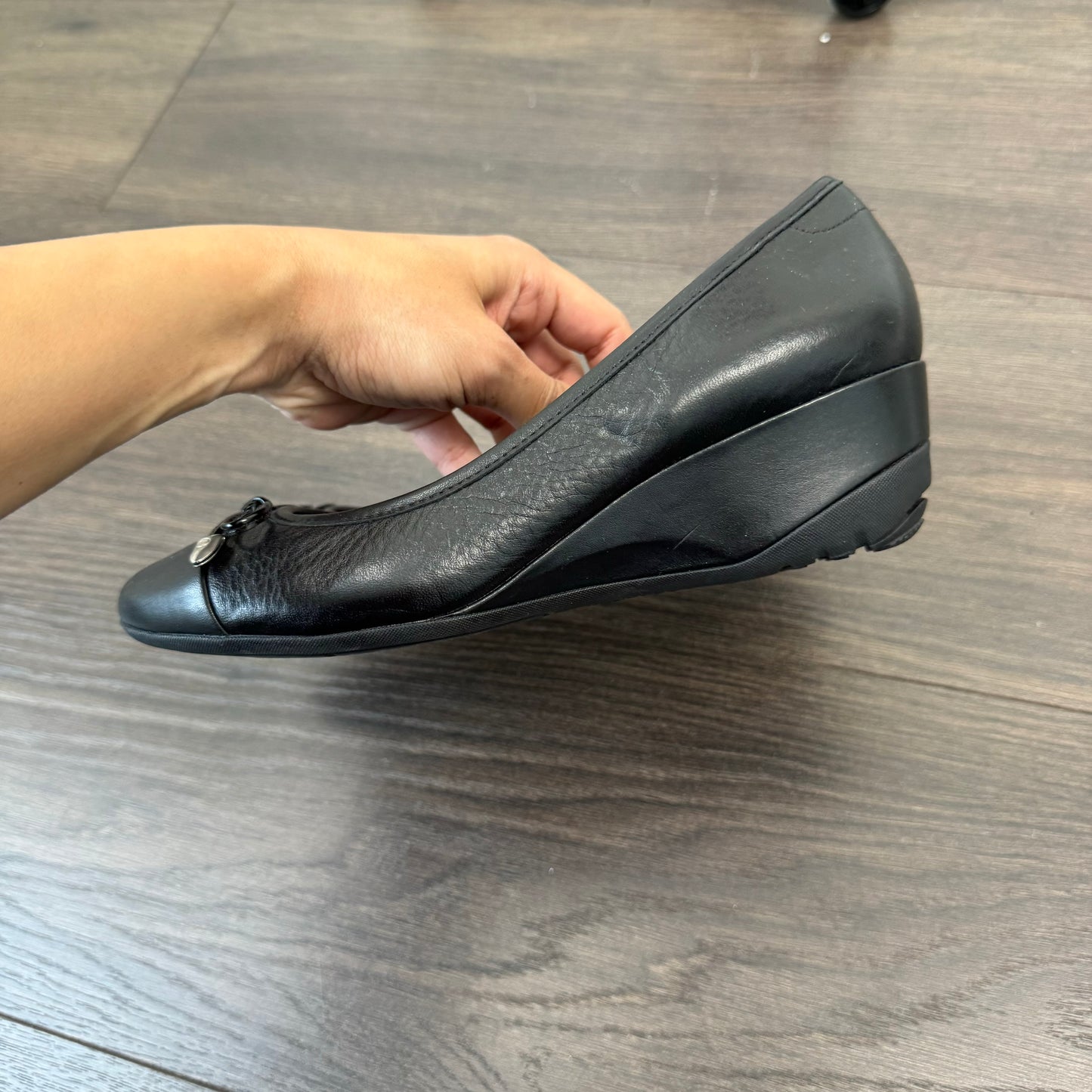 Black Ballet Wedge Heels (US Womens 6)