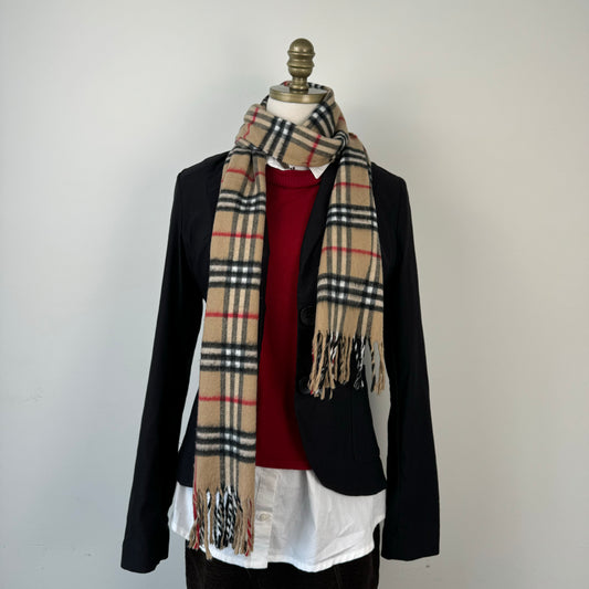 Plaid Soft Knit Scarf