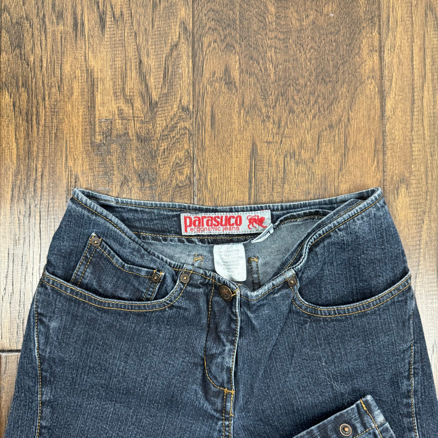 Vintage Parasuco Low Rise Bootcut Studded Jeans