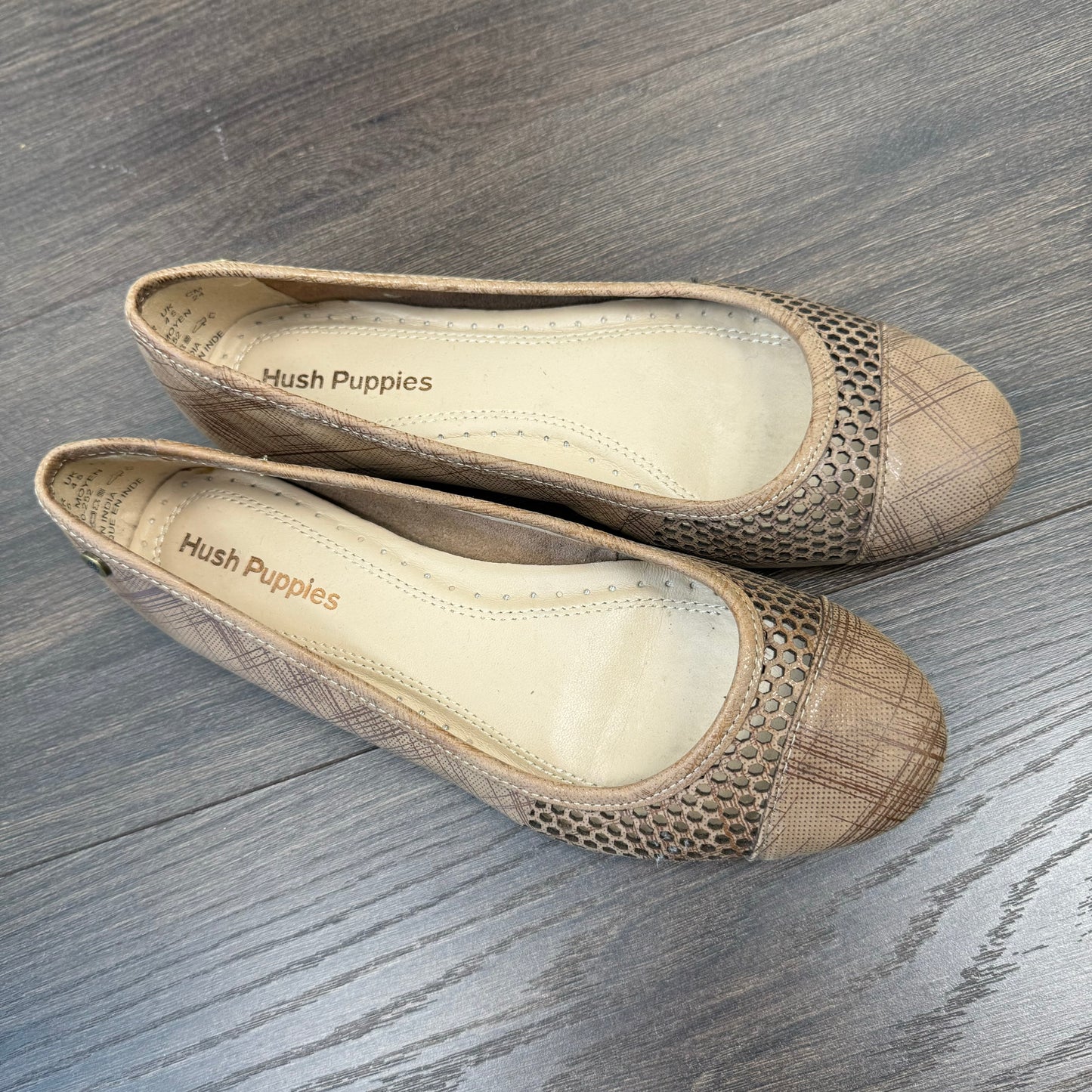 Brown Plaid Ballet Flats (US6.5)