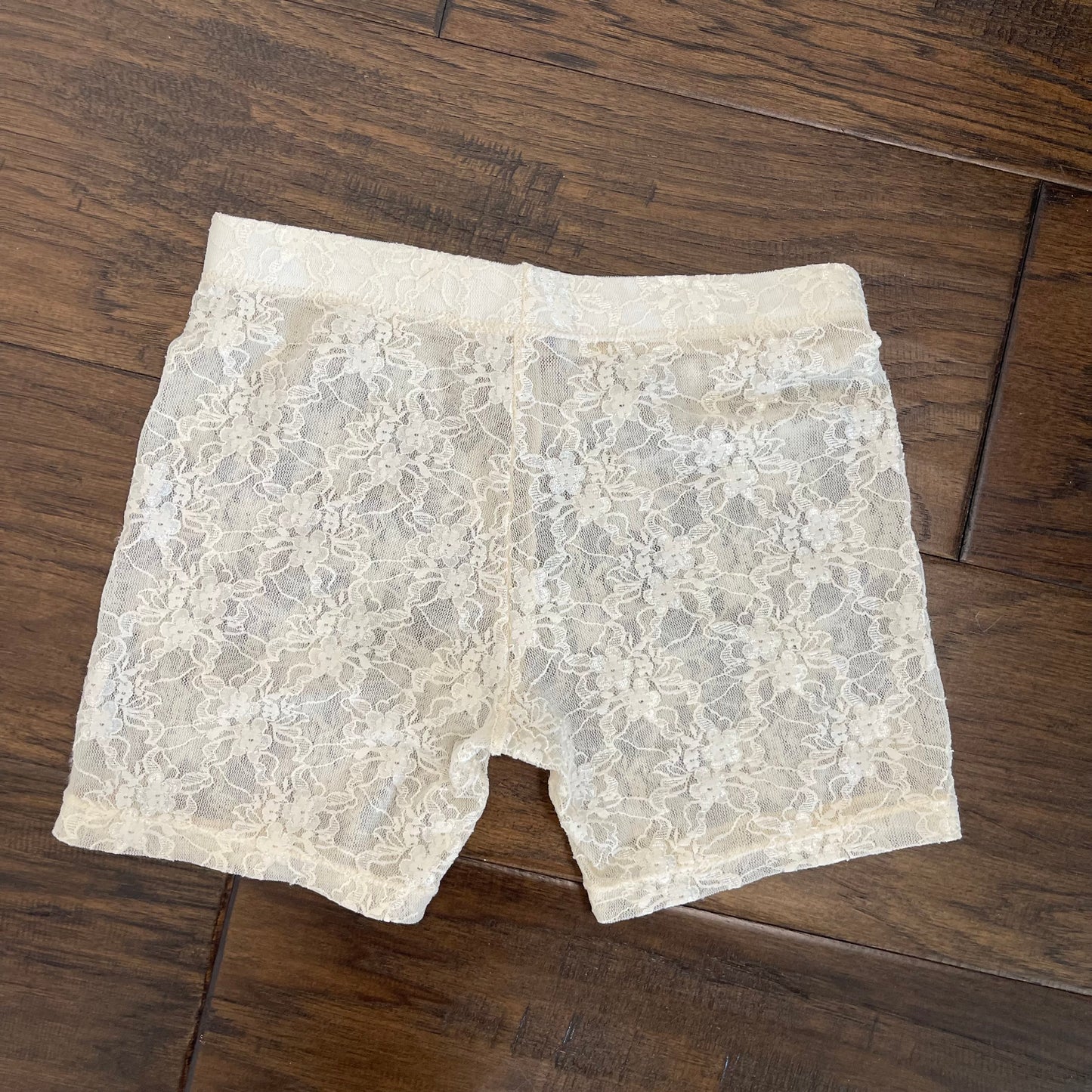 Cream Lace Micro Mini Shorts