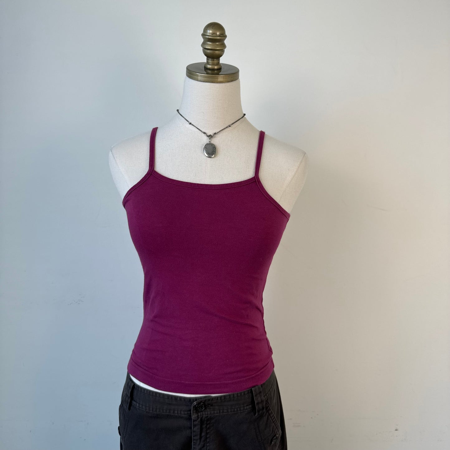 90s Nevada Burgundy Pink Cotton Spandex Tank Top