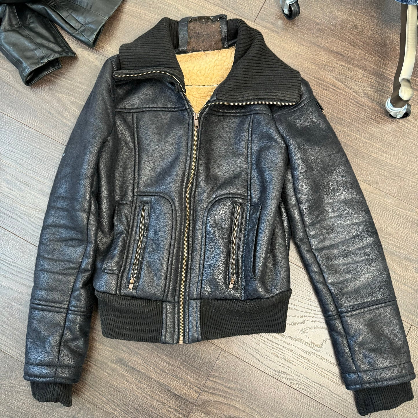 Fitted Faux Suede Jacket