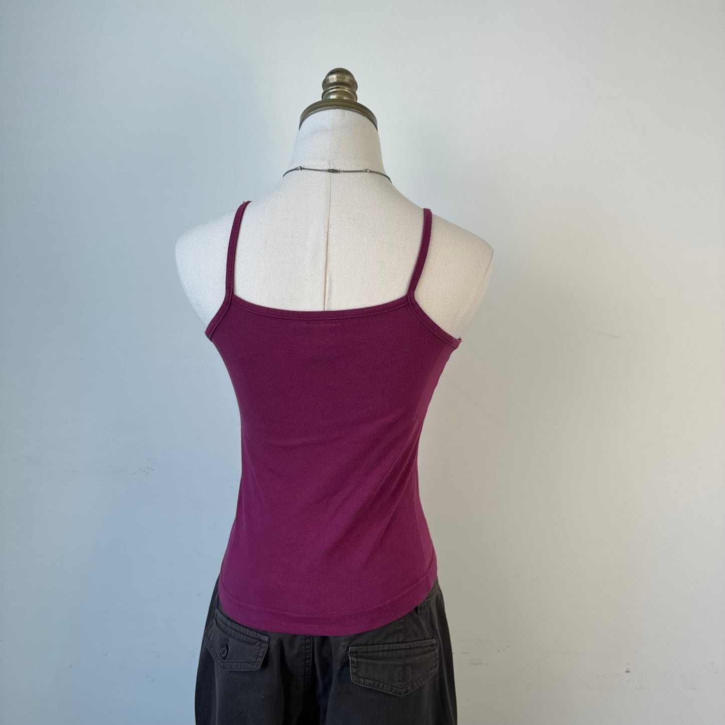 90s Nevada Burgundy Pink Cotton Spandex Tank Top