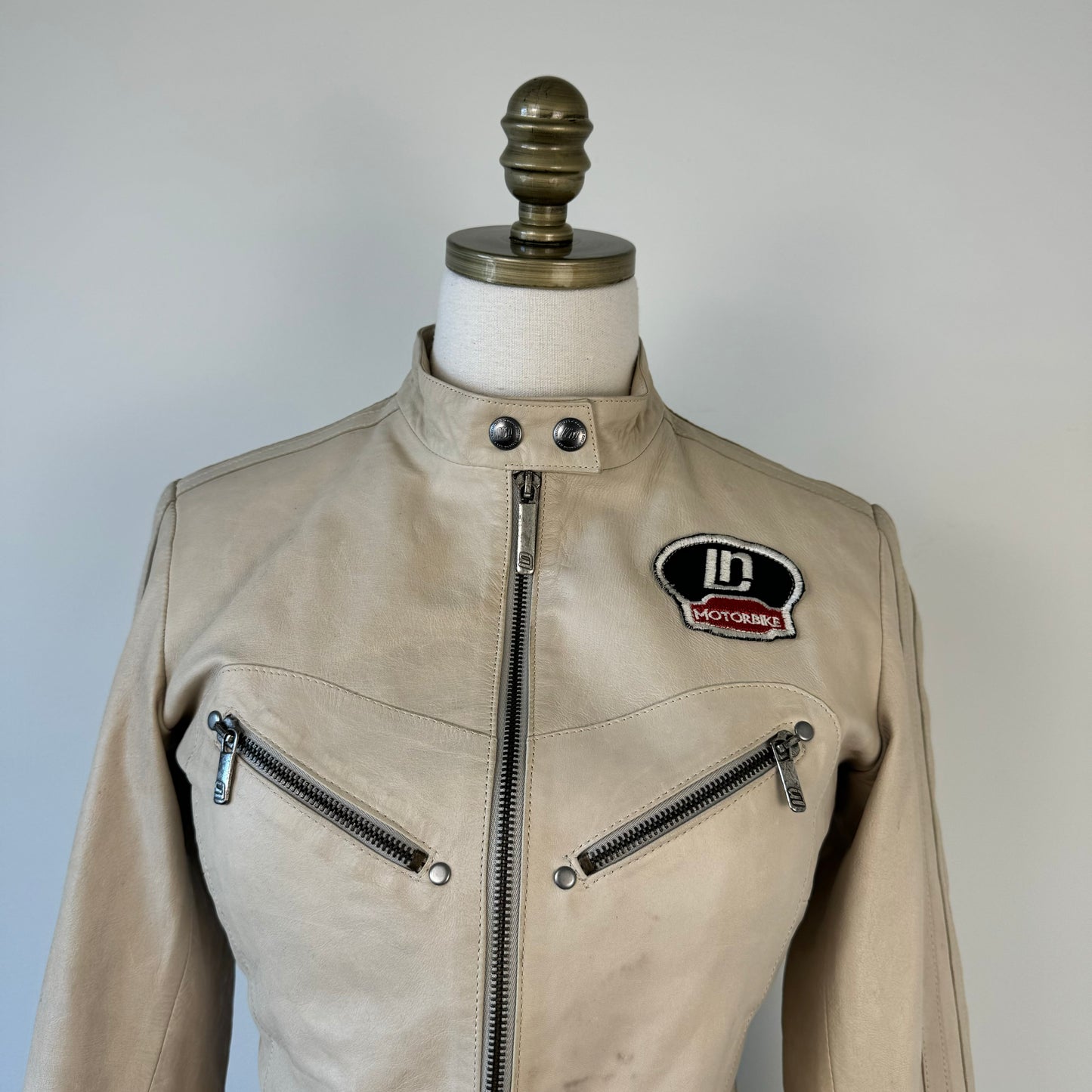 Vintage Moto Racer Leather Jacket