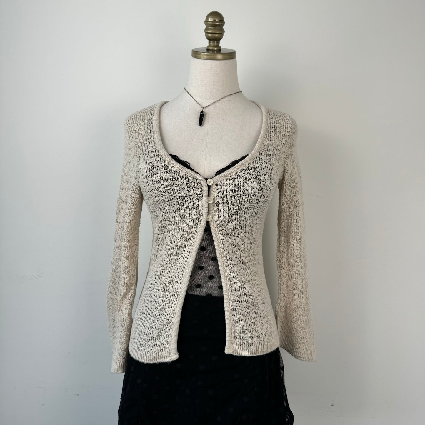 Vintage Open Front Knit Top
