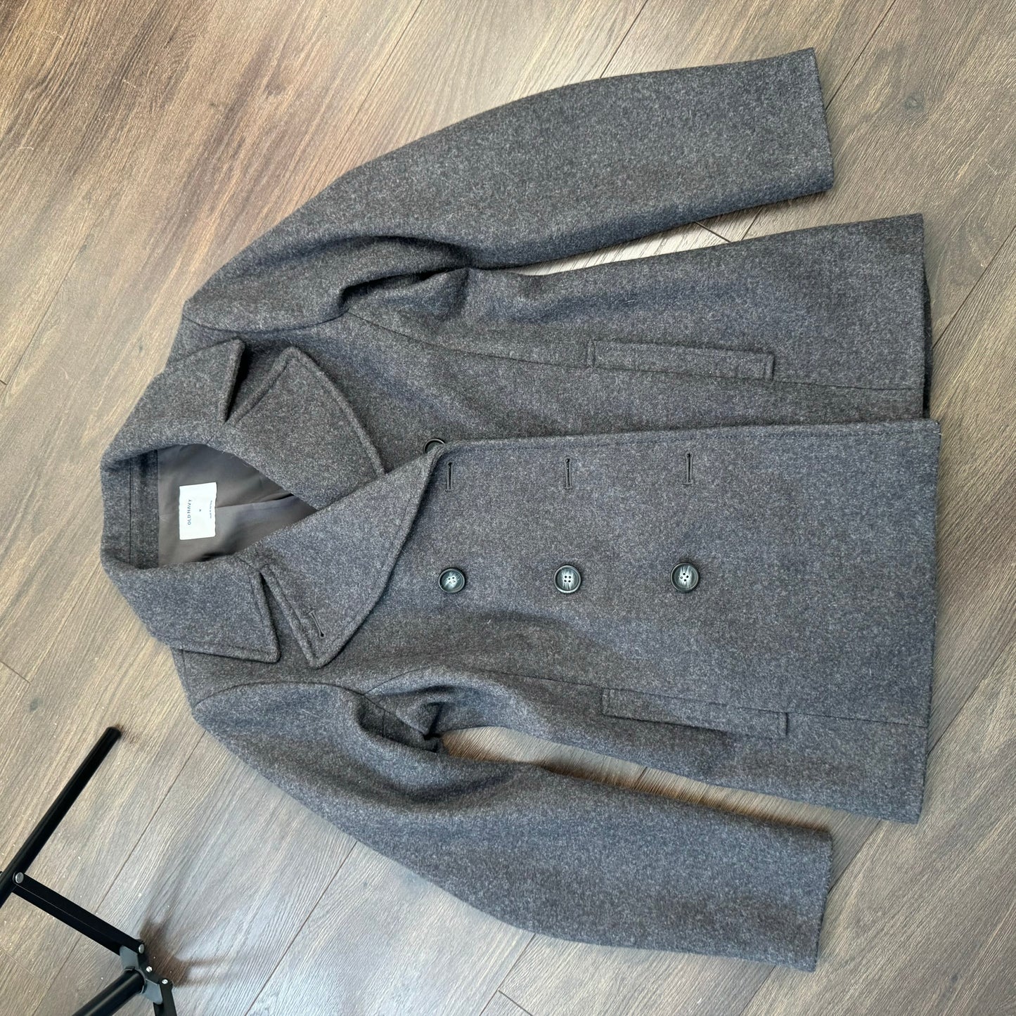 Grey Wool Blend Coat