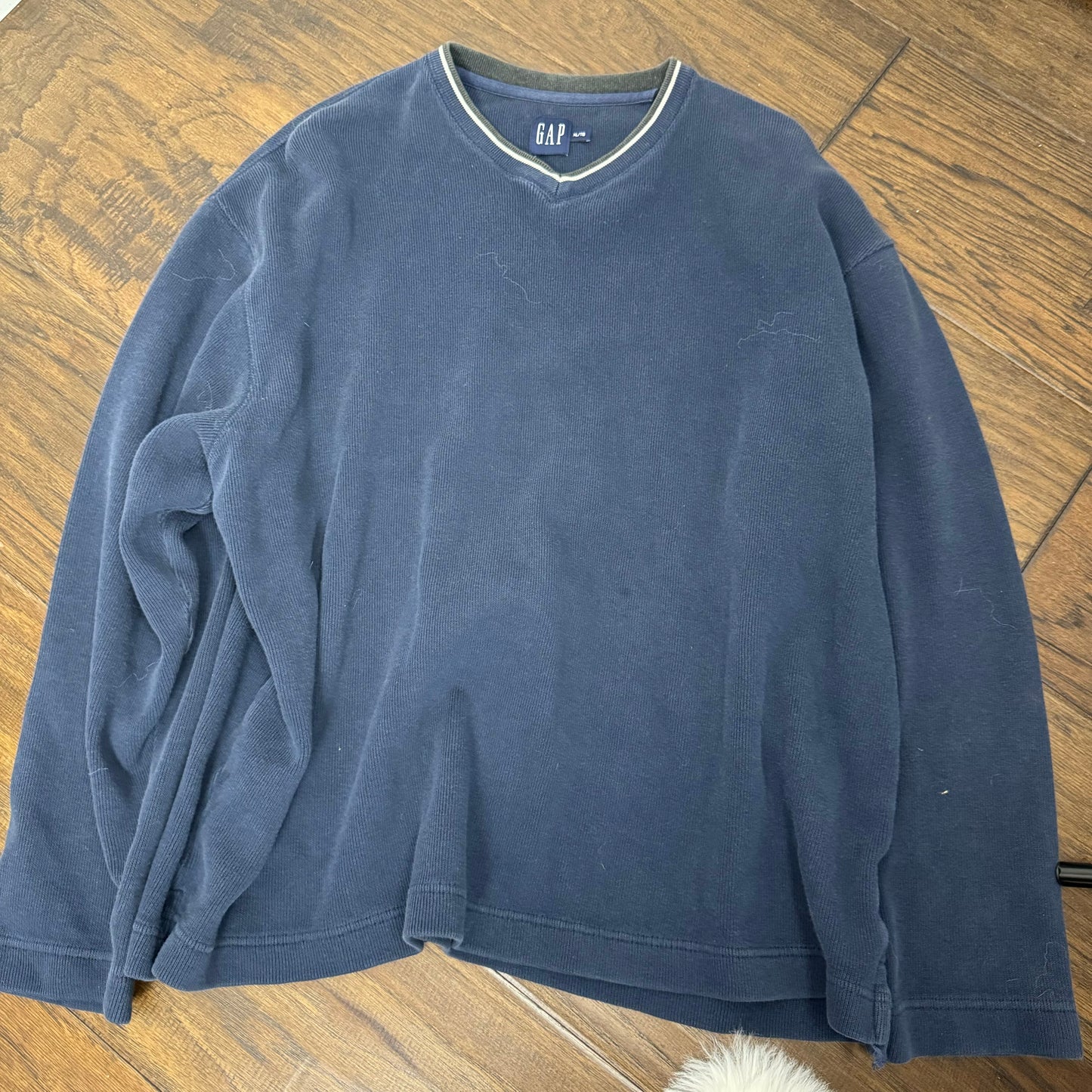 Retro Oversized Navy Sweater