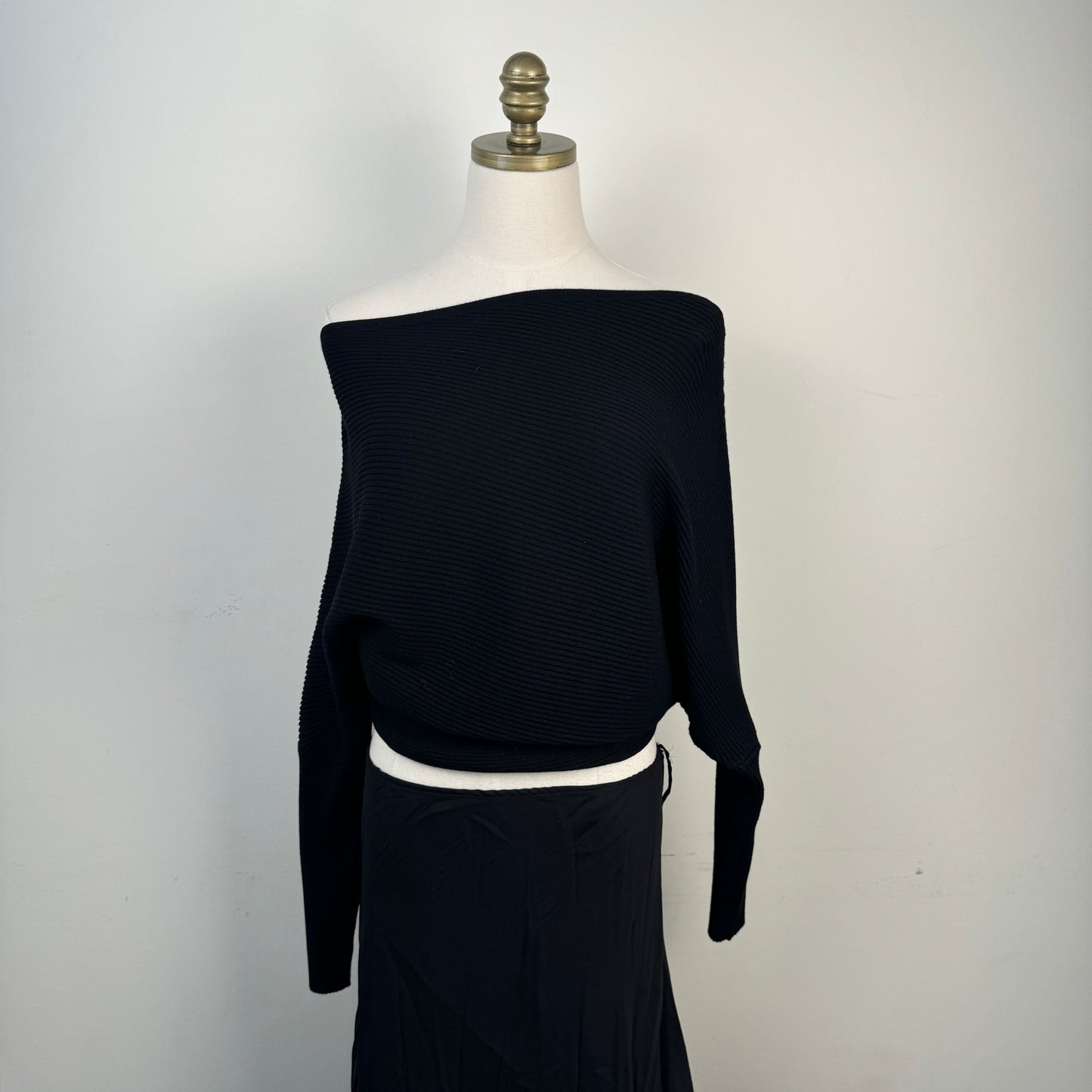 Black Off Shoulder Dolman Top