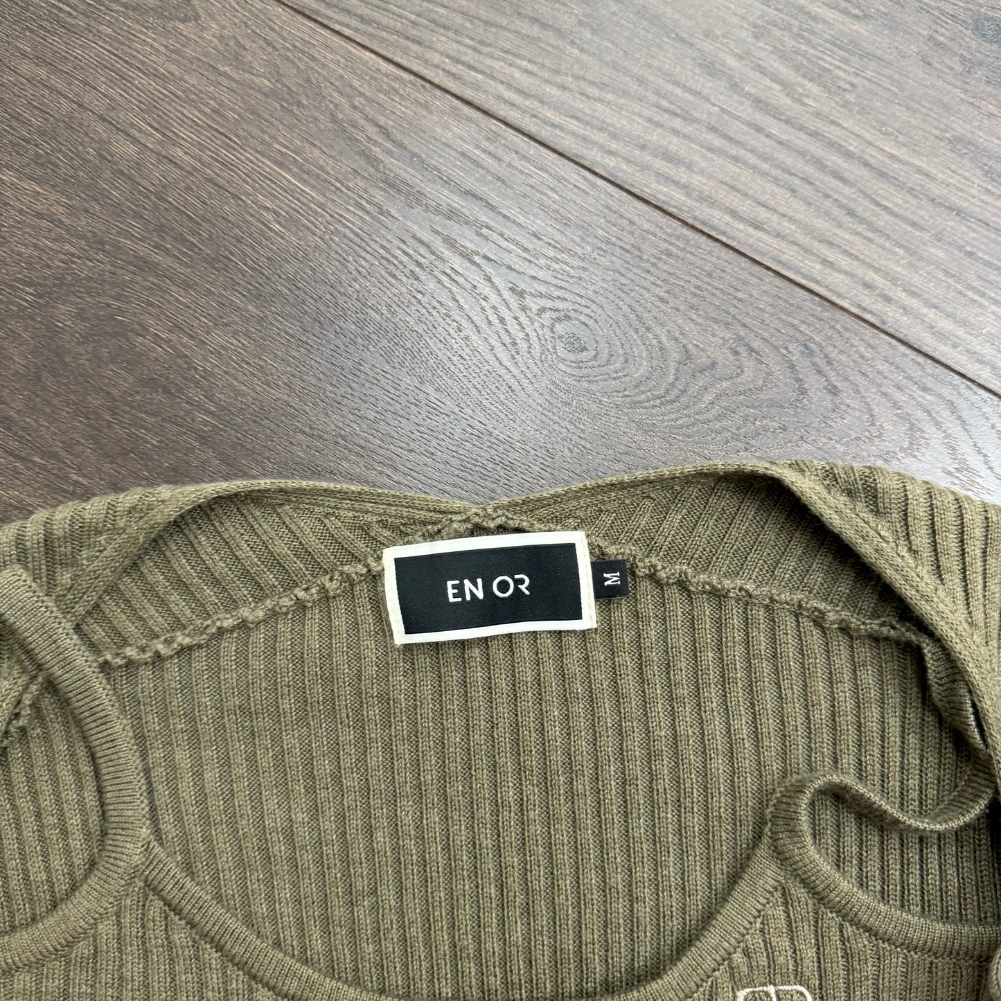 Khaki Cutout/Bolero Fitted Sweater