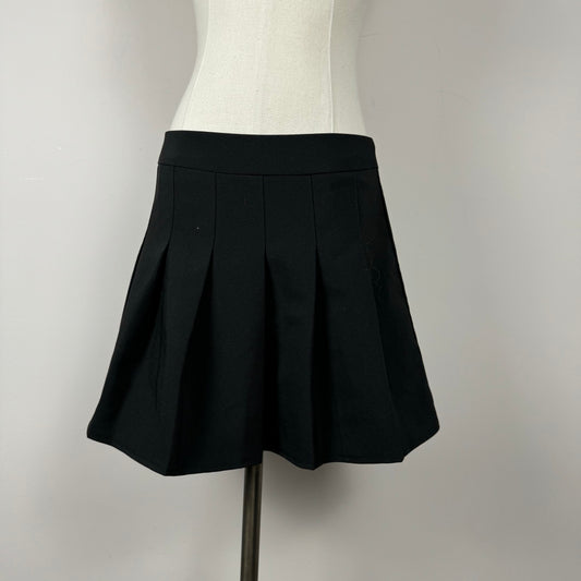 Black Pleated Mini Skirt