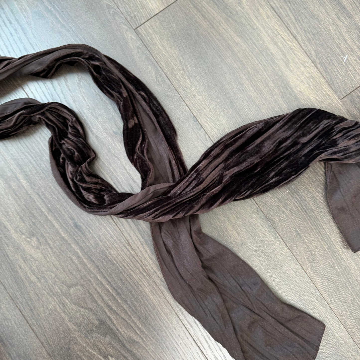 Brown Skinny Scarf