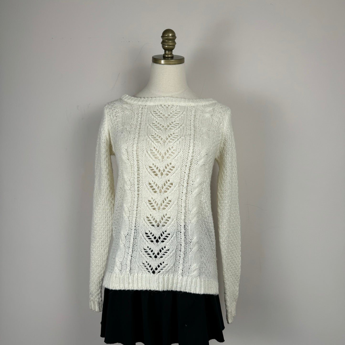 Cream Cable Knit Sweater