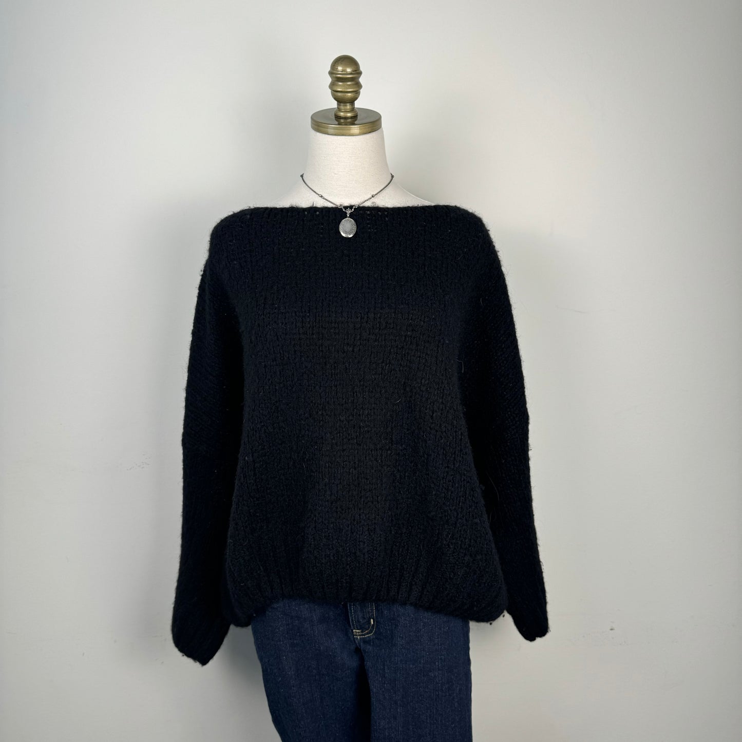 Black Off Shoulder Sweater