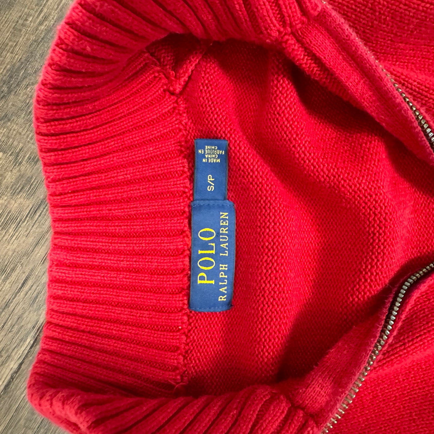 Red Polo Ralph Lauren Quarter Zip Sweater