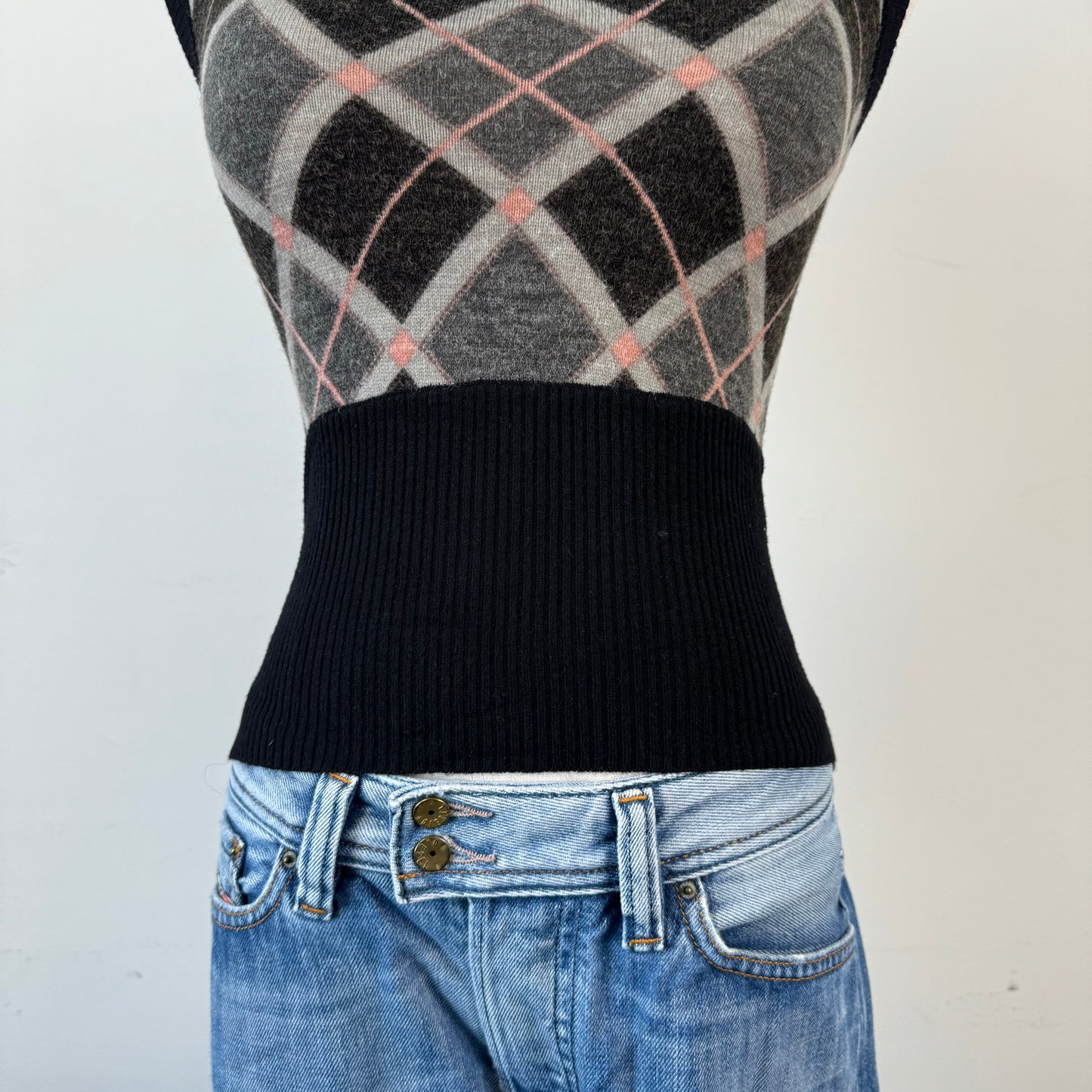 Argyle Fitted Vest Top