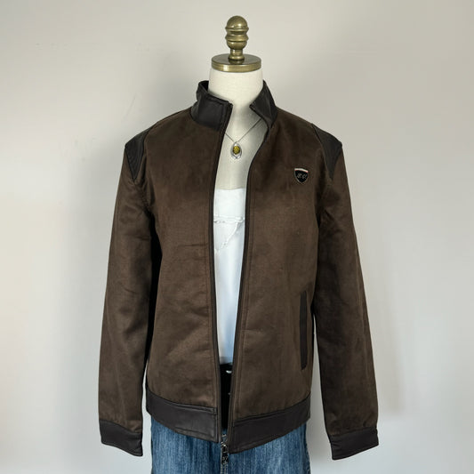 Brown Suede Moto Leather Jacket