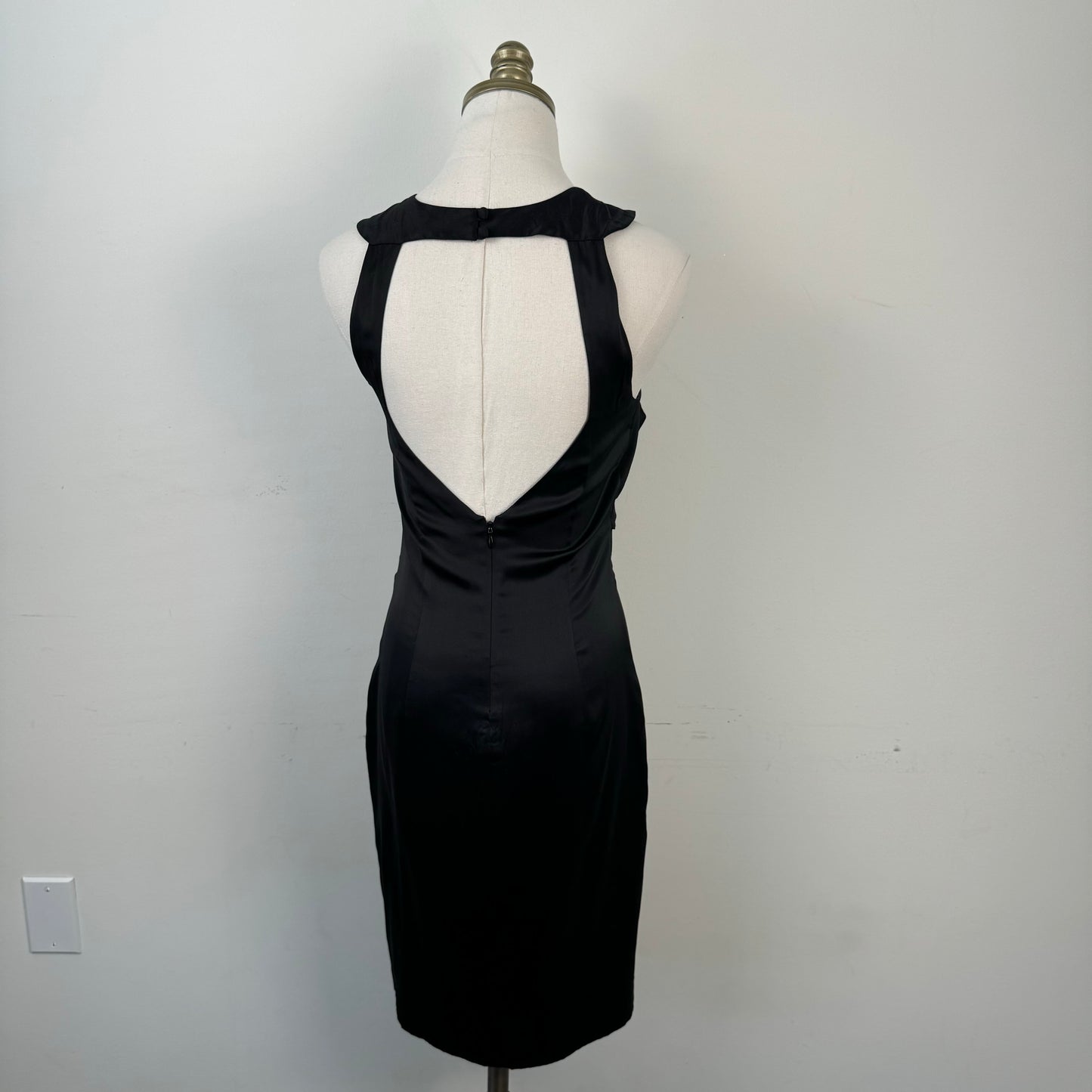 Marciano Silk Halter Neck Ruffle Midi Dress